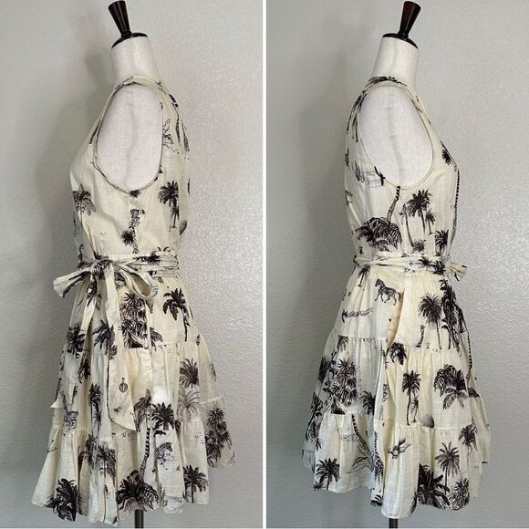 Banana Republic Stampa Wrap Mini Dress, Sz Medium - Picture 8 of 14